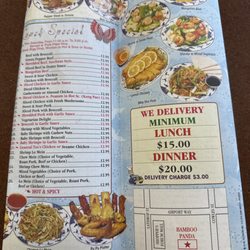 Bamboo Panda - Lunch menu