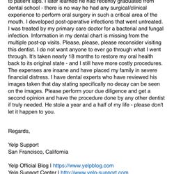 Midwest Dental - Dr. Karan Singla of Midwest Dental flagged my Yelp review.