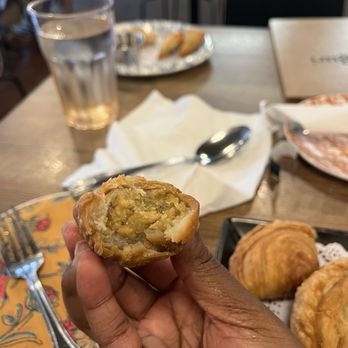 Thai Buri Restaurant - Inside chicken curry puffs - Thai Near Me - San Antonio, Texas Thai Buri Restaurant - Inside chicken curry puffs - Thai Near Me - San Antonio, Texas