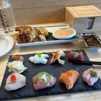 Super Kyuramen - Sashimi flight - Izakaya Near Me - Herndon, Virginia Super Kyuramen - Sashimi flight - Izakaya Near Me - Herndon, Virginia