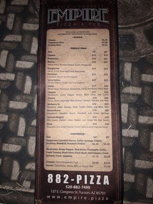 Menu photo 7 Empire Pizza & Pub Tucson, AZ Menu photo 7 Empire Pizza & Pub Tucson, AZ