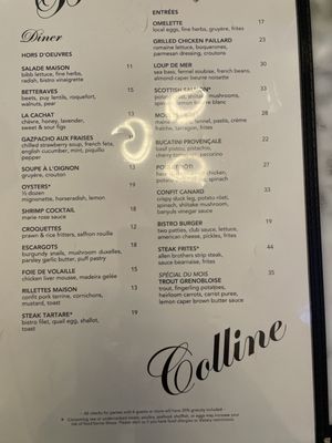 Menu photo 3 Bar Colline Arlington, VA