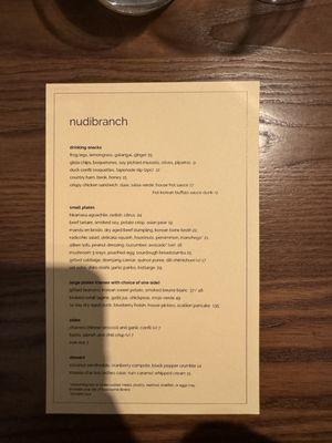 Menu photo 4 Nudibranch New York, NY