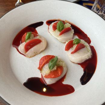 Manhatta - Scallop Crudo with plum, shiso, and jalapeno - New American Near Me - New York, New York