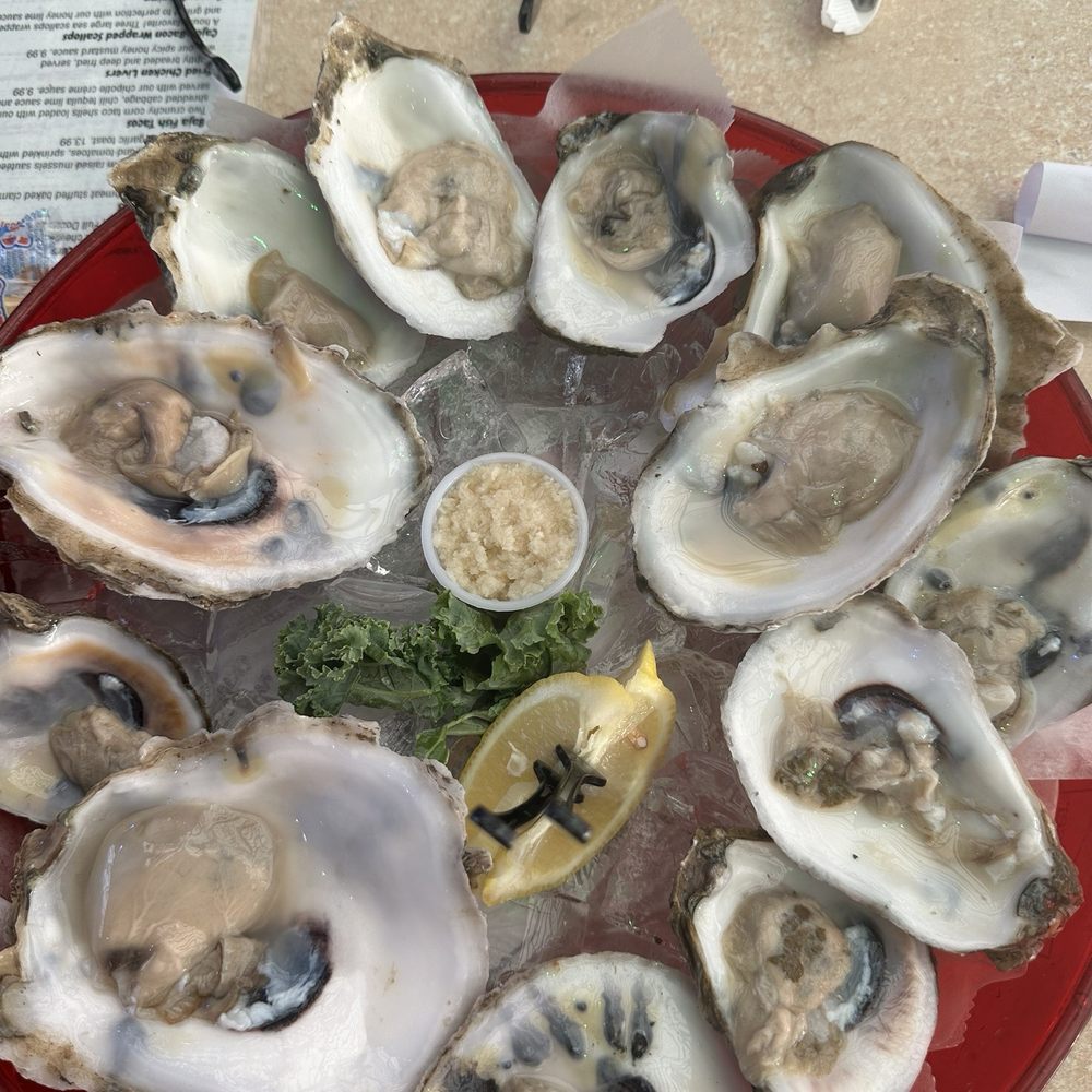 Squid Lips - Very small oysters! Not worth the effort and $$. But sunset was great! - Seafood Near Me - Cocoa Beach, Florida Squid Lips - Very small oysters! Not worth the effort and $$. But sunset was great! - Seafood Near Me - Cocoa Beach, Florida