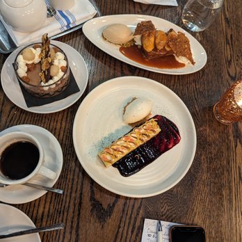 Prescott's Provisions - Top Right = Pistachio Brown Butter Cake my Fav of the three = (4.25) Very good - New American Near Me - Tonawanda, New York Prescott's Provisions - Top Right = Pistachio Brown Butter Cake my Fav of the three = (4.25) Very good - New American Near Me - Tonawanda, New York