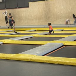 Main trampoline area Main trampoline area