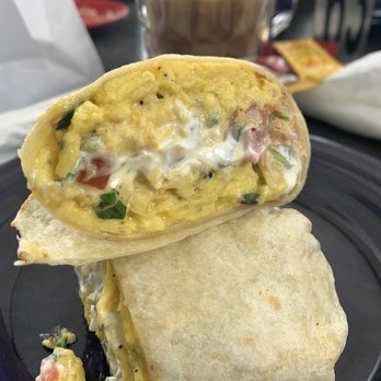 Cafe Borrone - Vegetarian breakfast wrap with no beans - Breakfast & Brunch Near Me - Menlo Park, California