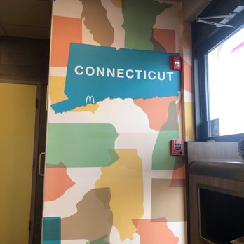 McDonald's - a colorful wall with a sign that says connecticut - Coffee & Tea Near Me - Milford, Connecticut McDonald's - a colorful wall with a sign that says connecticut - Coffee & Tea Near Me - Milford, Connecticut