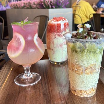 Cafe 104 - Lemonade , Strawberry pistachio latte, matcha cup bingsoo - Breakfast & Brunch Near Me - Duluth, Georgia