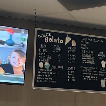 Dolce Gelato - Current Menu + Prices as of 01/19/2025 - Ice Cream & Frozen Yogurt Near Me - Tustin, California