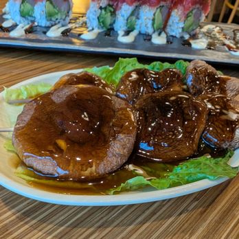 Sushi Kushi San3 - Shiitake shish kabobs - Sushi Bars Near Me - Vernon Hills, Illinois Sushi Kushi San3 - Shiitake shish kabobs - Sushi Bars Near Me - Vernon Hills, Illinois