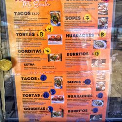 Taqueria Mi Bonita - Menu