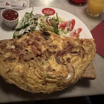 The Pancake Bakery - Canadian Omelette w/Salad - Pancakes Near Me - Amsterdam, New Hampshire The Pancake Bakery - Canadian Omelette w/Salad - Pancakes Near Me - Amsterdam, New Hampshire