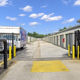 Exterior outside entrance of BullsEye Storage - Electronic Access Gate - Houston, Texas Exterior outside entrance of BullsEye Storage - Electronic Access Gate - Houston, Texas