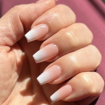 Revo Nail Studio - Gel X, ombré with sparkle in the sunlight. - Nail Salons Near Me - Corona Del Mar, California