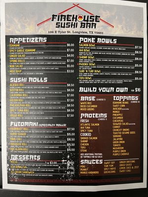 Menu photo 2 Firehouse Sushi Bar Longview, TX