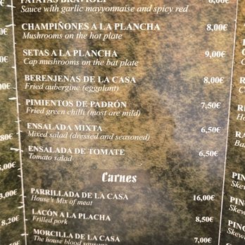 Casa Toni - Menu - Tapas/Small Plates Near Me - Madrid, M Casa Toni - Menu - Tapas/Small Plates Near Me - Madrid, M