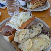 Photo of Wursthall - San Mateo, CA, United States. Pastrami beefer &amp; salad of potato