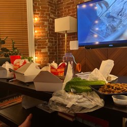 Little Dragon - Ultimate Friday night takeout situation. Sesame chicken and tofu lettuce wraps.