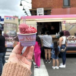 Sweet Melody's Artisian Crafted Gelato - Strawberry & raspberry sorbet (dairy free)