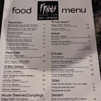 Frnds - Food Menu - Lounges Near Me - Houston, Texas Frnds - Food Menu - Lounges Near Me - Houston, Texas