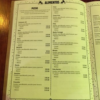 Centenario 107 - menu - Pizza Near Me - México, D.F., DIF