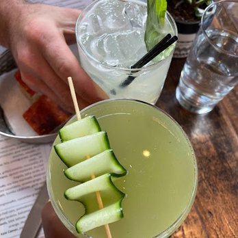 Divina - Basil Gimlet, basil vodka, lime, basil-syrup
Cucumber Martini, cucumber vodka and cucumber juice - Italian Near Me - Stamford, Connecticut Divina - Basil Gimlet, basil vodka, lime, basil-syrup
Cucumber Martini, cucumber vodka and cucumber juice - Italian Near Me - Stamford, Connecticut
