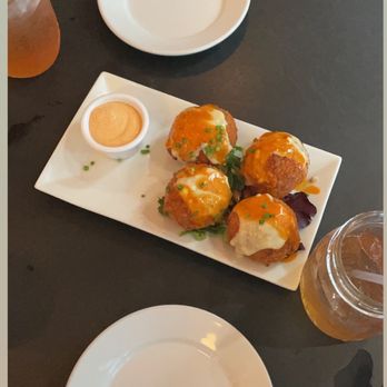 Mom's Kitchen & Bar - Buffalo Mac & Cheese Balls and Papa Does Peach - Bars Near Me - Astoria, New York Mom's Kitchen & Bar - Buffalo Mac & Cheese Balls and Papa Does Peach - Bars Near Me - Astoria, New York
