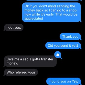 Express Mobile Mechanics - Notice some of the conversations are off. It's because he was deleting them. Smh scammmmmm - Auto Repair Near Me