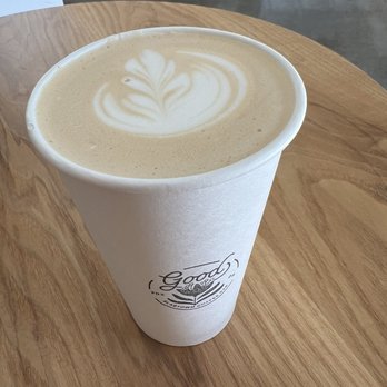 Good Coffee - Slabtown - PEAR CARDAMOM LATTE - $7 (16oz) - Espresso, Milk, and a reduction made from fresh NW pear and cardamom. Garnished with a Bergamot mist. - Coffee & Tea Near Me - Portland, Oregon