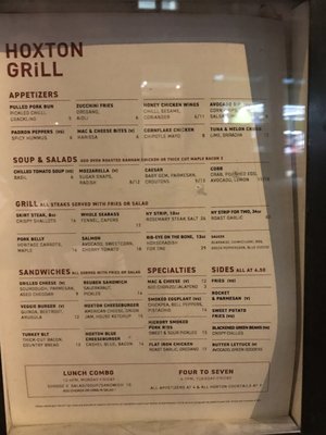 Menu photo 2 Hoxton Grill London, XGL