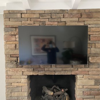1 Stop Av - Awesome work. Even over tough stone. Thanks guys. - TV Mounting Near Me