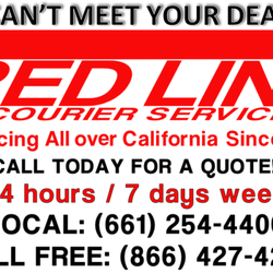 Redline Courier Service - Serving All of Califonria for the last 29 Years
866-4A-PICKUP