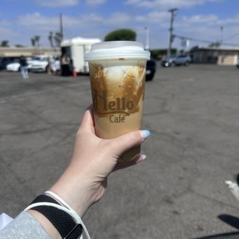 Hello cafe - Cookie butter latte - Cafes Near Me - Orange, California Hello cafe - Cookie butter latte - Cafes Near Me - Orange, California