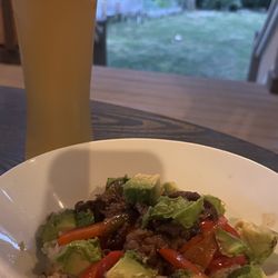 Love sitting on our deck with any beer from Old Yale Brewery This Juicy Pale Ale was great with our bulgogi stir fry