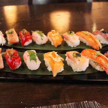 O-Ku - Nigiri flight (not on the menu, we made it ourselves to try all the different nigiri) - Sushi Bars Near Me - Charleston, South Carolina O-Ku - Nigiri flight (not on the menu, we made it ourselves to try all the different nigiri) - Sushi Bars Near Me - Charleston, South Carolina