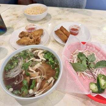 Pho Bun Me - PHO & BANH MI - Chicken Pho / Phở Gà, Traditional Egg Rolls / Chȧ Giò (2 Rolls), 4 piece wing appetizer - Vietnamese Near Me - West Columbia, South Carolina Pho Bun Me - PHO & BANH MI - Chicken Pho / Phở Gà, Traditional Egg Rolls / Chȧ Giò (2 Rolls), 4 piece wing appetizer - Vietnamese Near Me - West Columbia, South Carolina