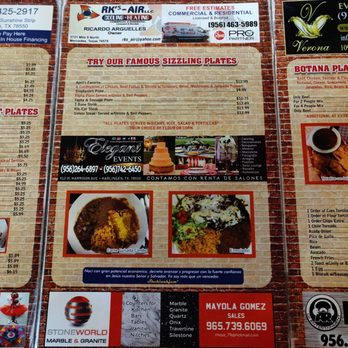 El Sombrero - Menu - Mexican Near Me - Harlingen, Texas
