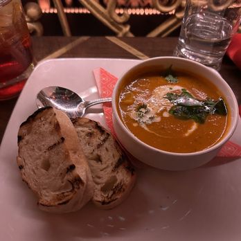 Can Can Culinary Cabaret - Tomato basil soup - French Near Me - Seattle, Washington Can Can Culinary Cabaret - Tomato basil soup - French Near Me - Seattle, Washington