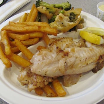 Fishermen's Catch - Red snapper with fries and grilled vegetables - Seafood Markets Near Me - Oxnard, California