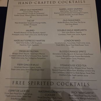Del Frisco's Double Eagle Steakhouse - March 2026 menu - Steakhouses Near Me - New York, New York
