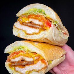 Tony Boy's Sandwich House - Chicken cutlet sandwich with cheddar cheese, lettuce, tomato, and honey mustard | @copenhangry