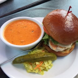 The Blackberry Kitchen - Chicken burger with tomato soup