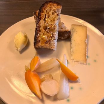 Warlord - Coppinger cheese, cultured cream, honey heath bread toasted over wood embers and pickled veg. - Specialty Food Near Me - Chicago, Illinois