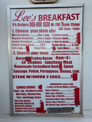 Menu photo 1 Lee's Breakfast Waipahu, HI Menu photo 1 Lee's Breakfast Waipahu, HI