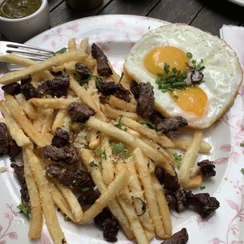 Little Hen - Houston - Truffled Huevos Rotos with Churrascos - Waffles Near Me - Houston, Texas Little Hen - Houston - Truffled Huevos Rotos with Churrascos - Waffles Near Me - Houston, Texas