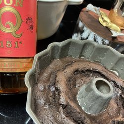 Duncan Hines chocolate chip cake mix used to make a chocolate rum cake