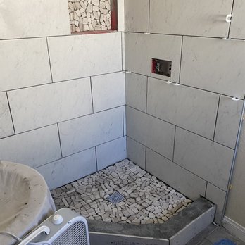 Coastline Tile & Shower - Tile installation on new shower. - Waterproofing Near Me