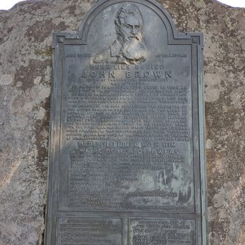 John Brown's Farm - Memorial plaque on a boulder near John Brown's grave. - Local Flavor Near Me - Lake Placid, New York